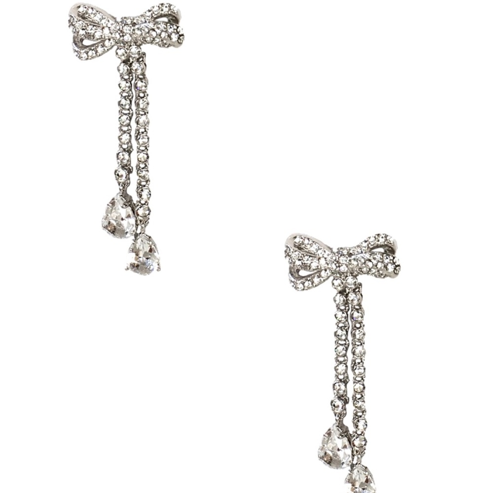 Kate Spade Pearly Glow Bow Drop Earrings